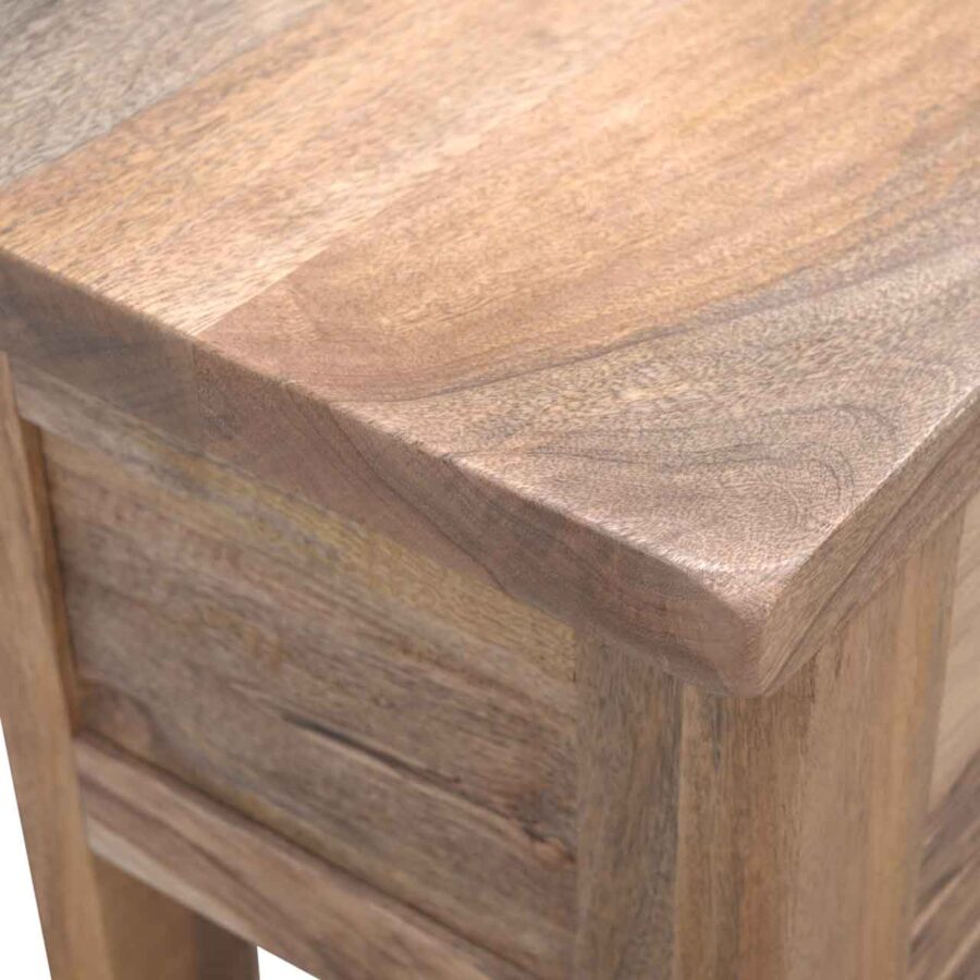 mesa console de corredor em madeira maciça com 3 gavetas