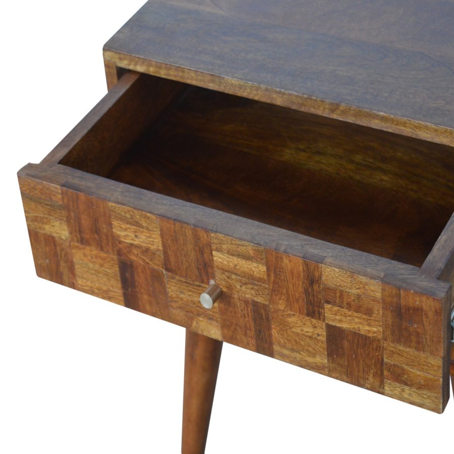 in1010 varied chestnut bedside