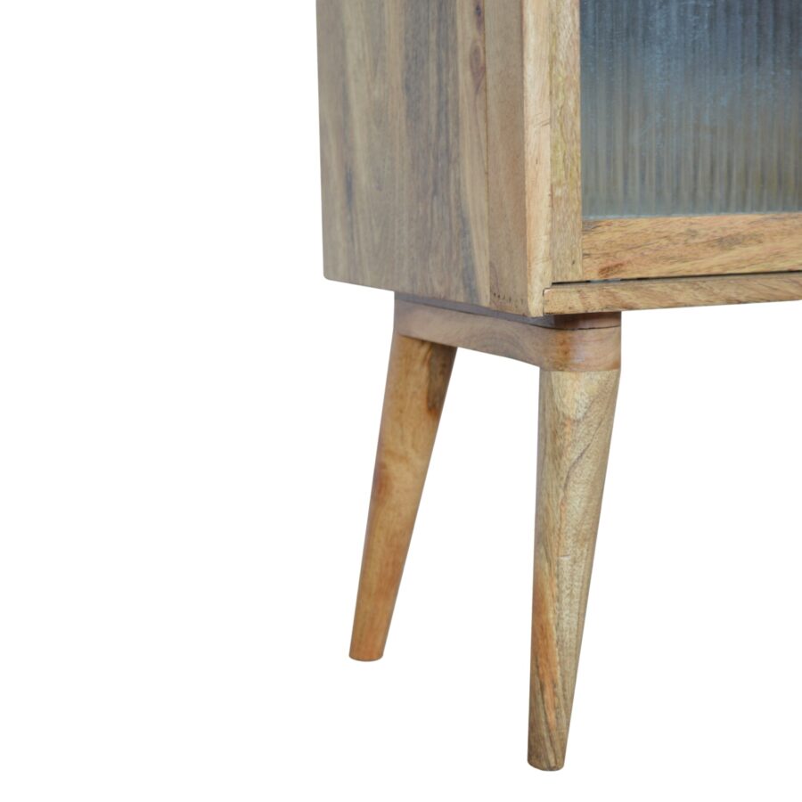 in1048 multi drawer glass bedside