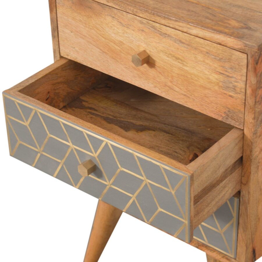in1084 dice 3 drawer bedside