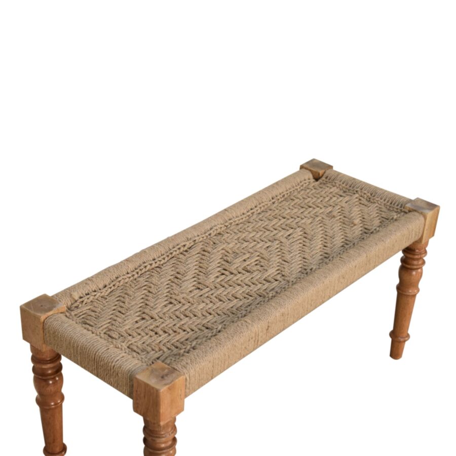 banc à pieds tournés en tissu in1233