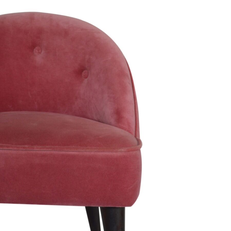 in1267 pink velvet deep button chair