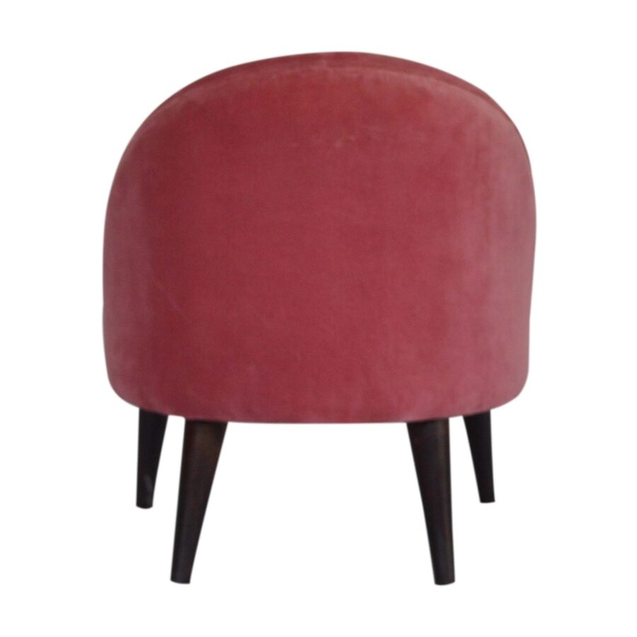 in1267 pink velvet deep button chair