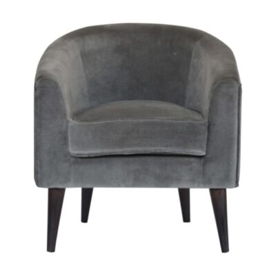 in1268 sillón estilo nórdico terciopelo gris