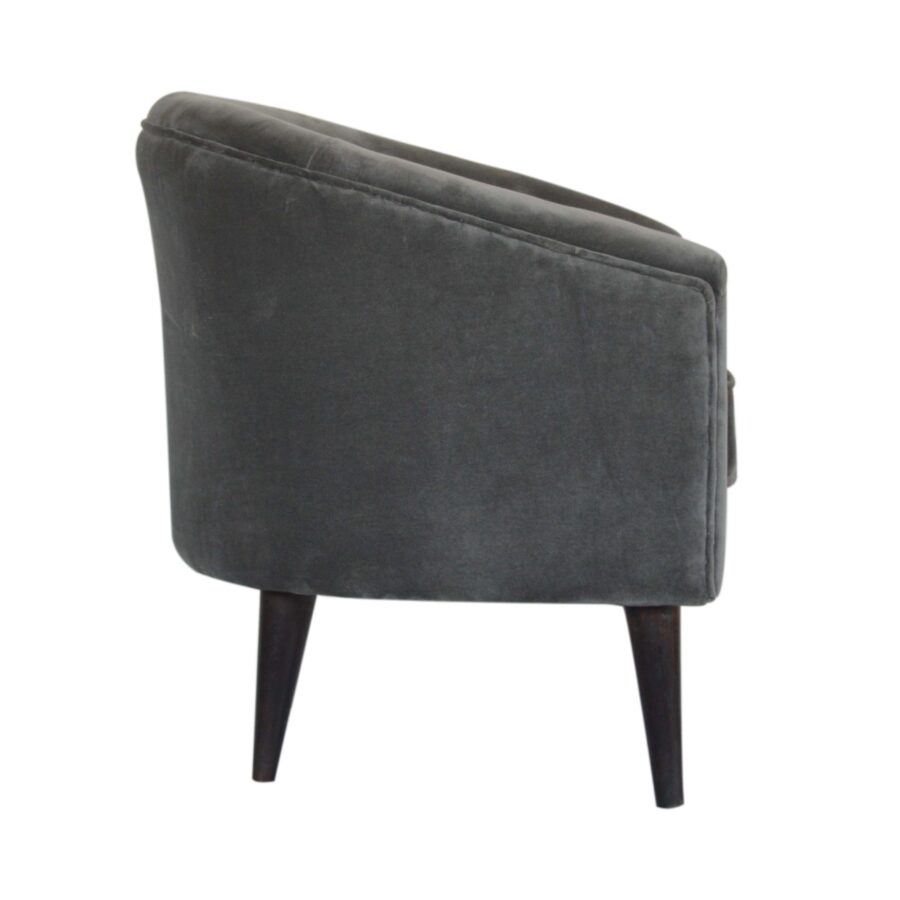 in1268 grey velvet nordic style armchair