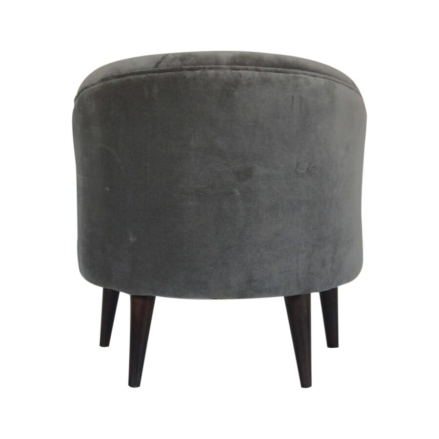 in1268 grey velvet nordic style armchair