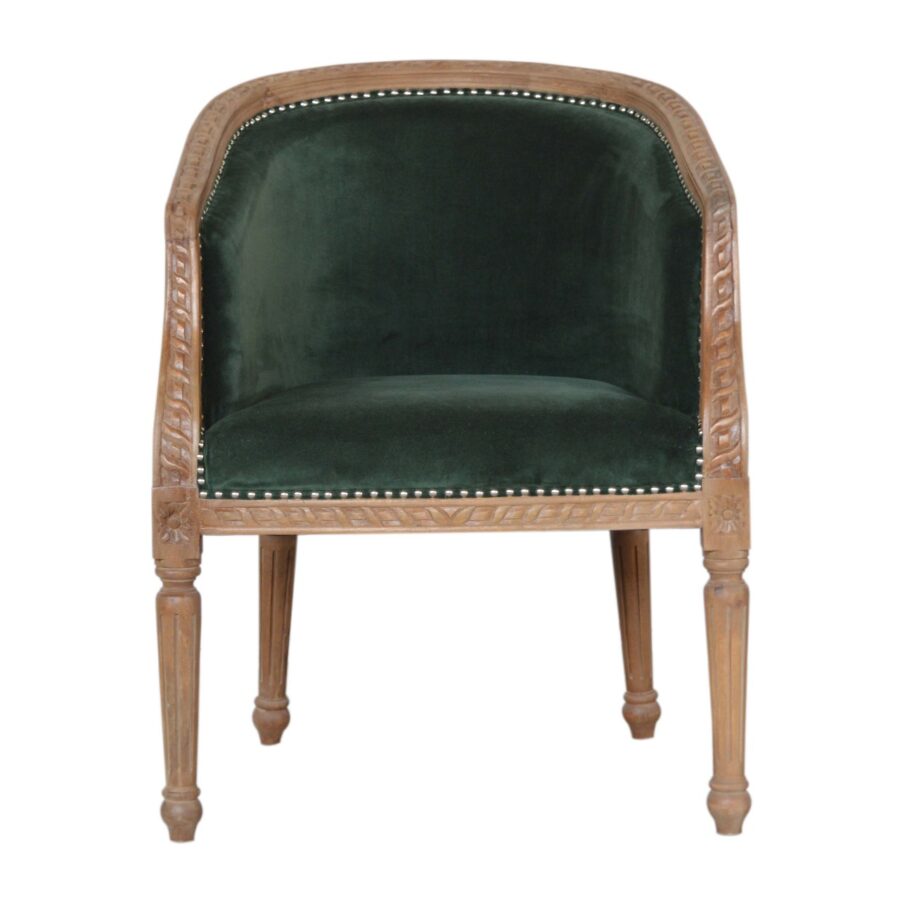 in1402 emerald velvet occasional chair