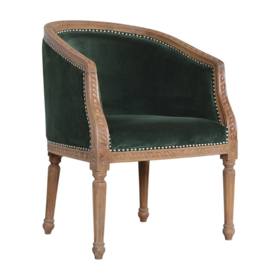 in1402 emerald velvet occasional chair