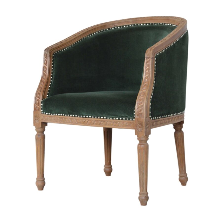 in1402 emerald velvet occasional chair