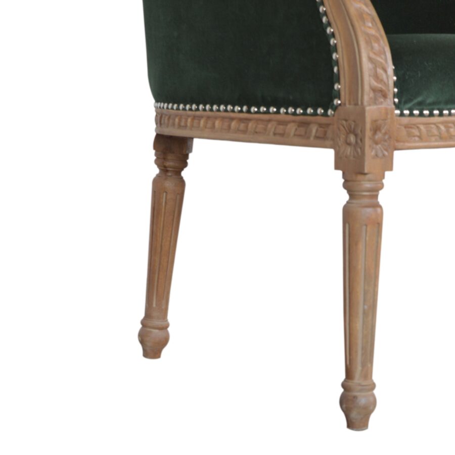 in1402 emerald velvet occasional chair