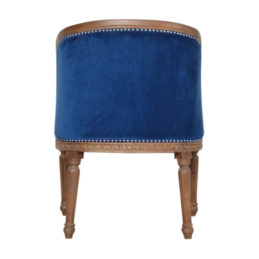 in1403 royal blue velvet occasional chair