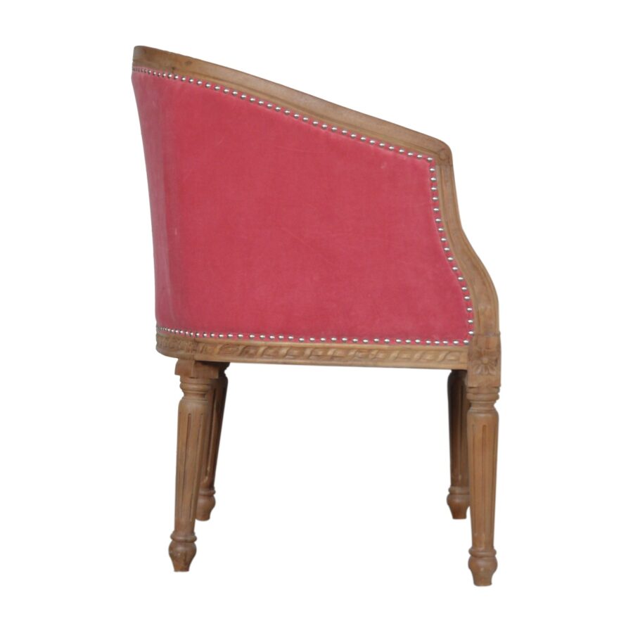 in1404 pink velvet occasional chair