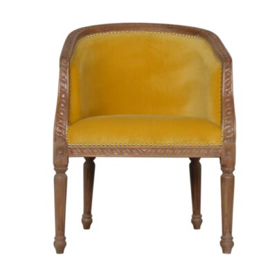 in1405 mustard velvet occasional chair