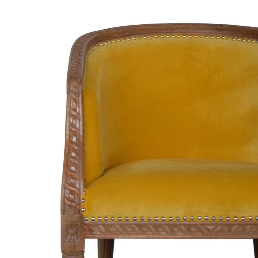 in1405 mustard velvet occasional chair