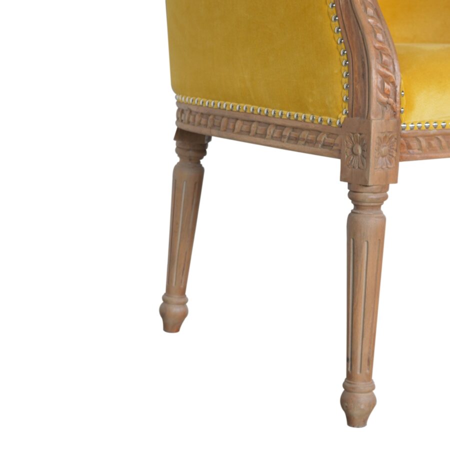 in1405 mustard velvet occasional chair