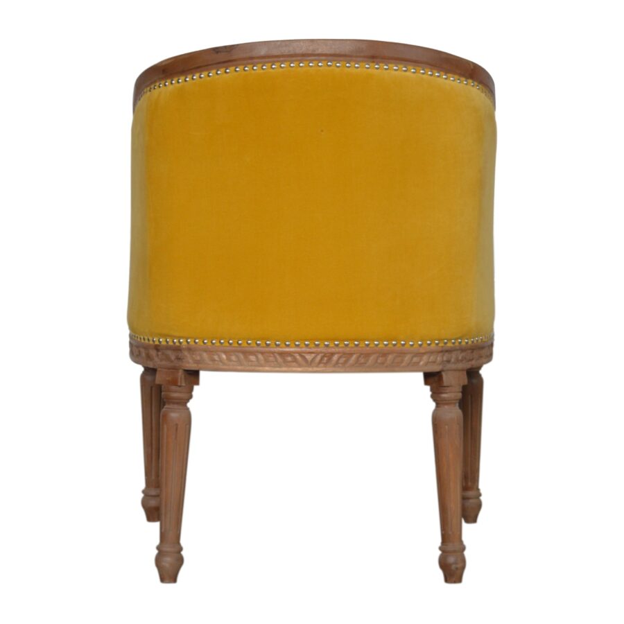 in1405 mustard velvet occasional chair