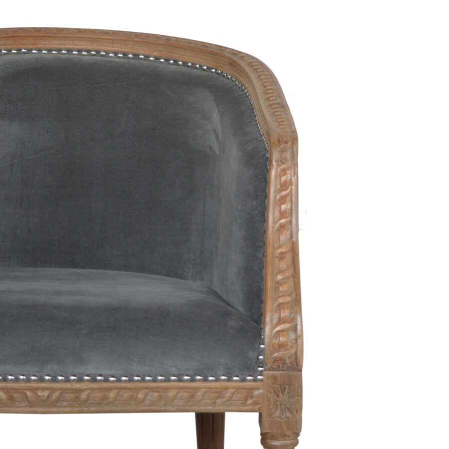 in1406 grey velvet occasional chair