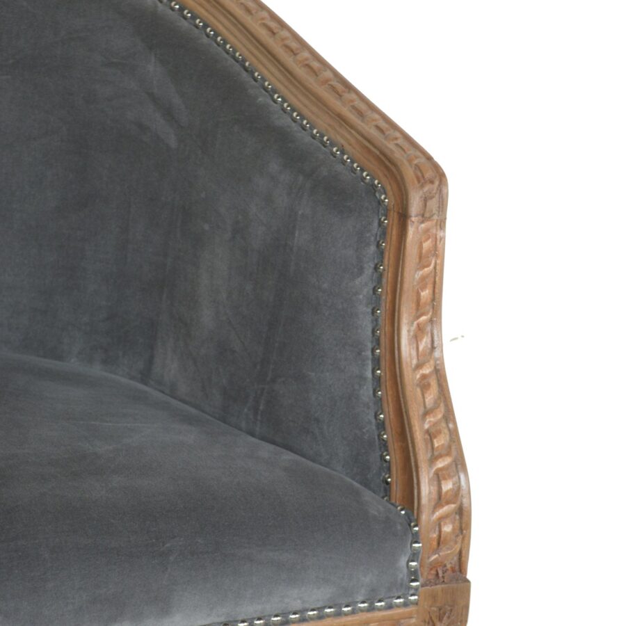 in1406 grey velvet occasional chair