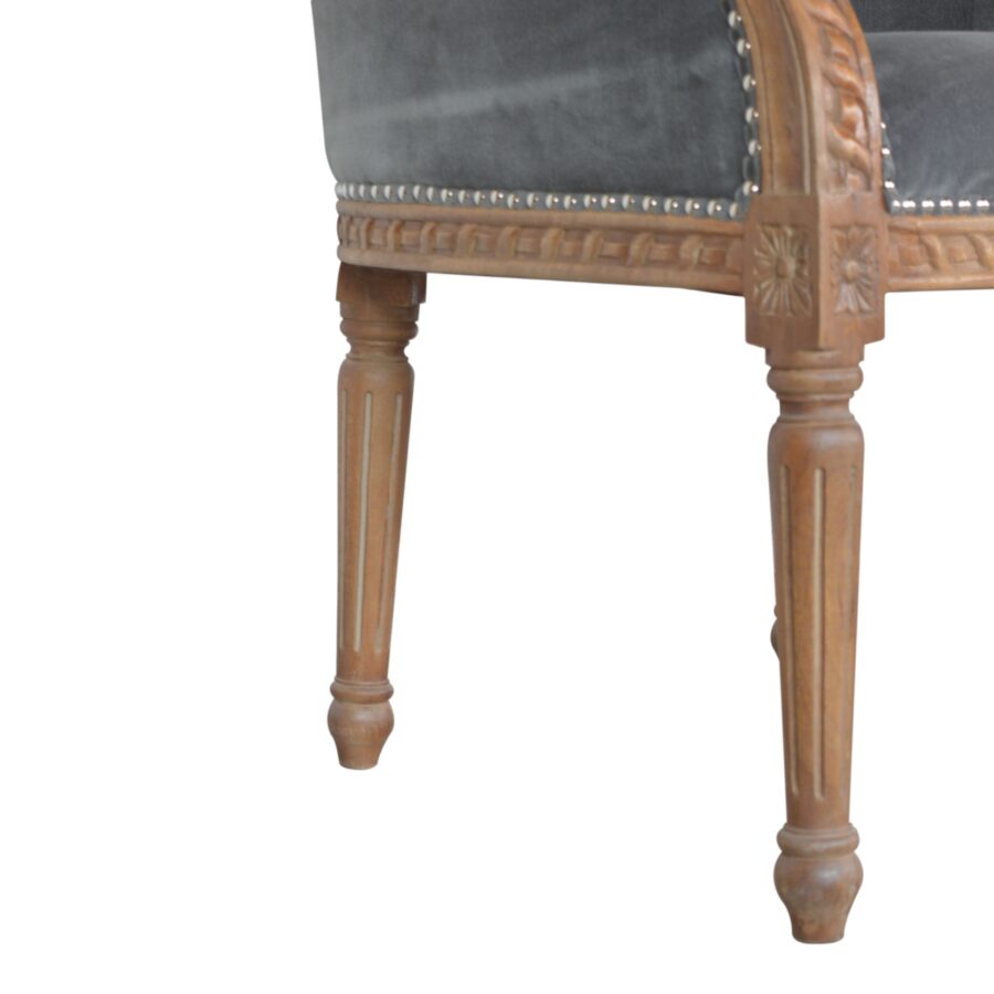 in1406 grey velvet occasional chair