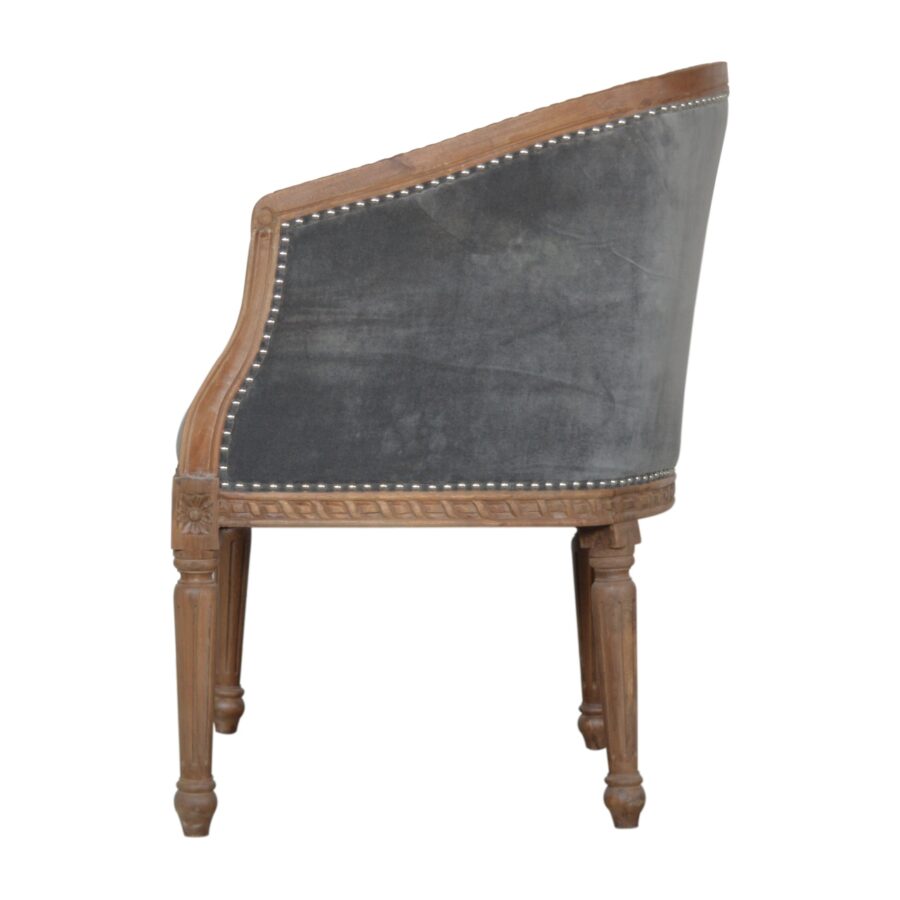 in1406 grey velvet occasional chair