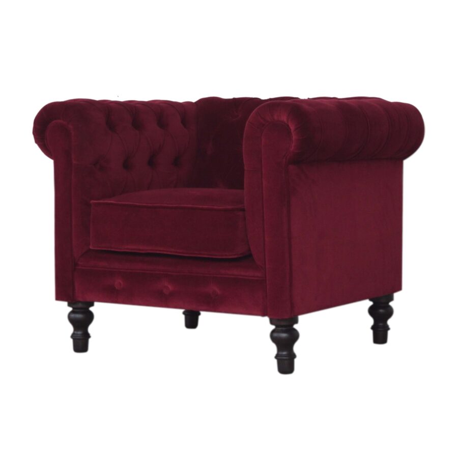 poltrona chesterfield in1409 vinho tinto veludo