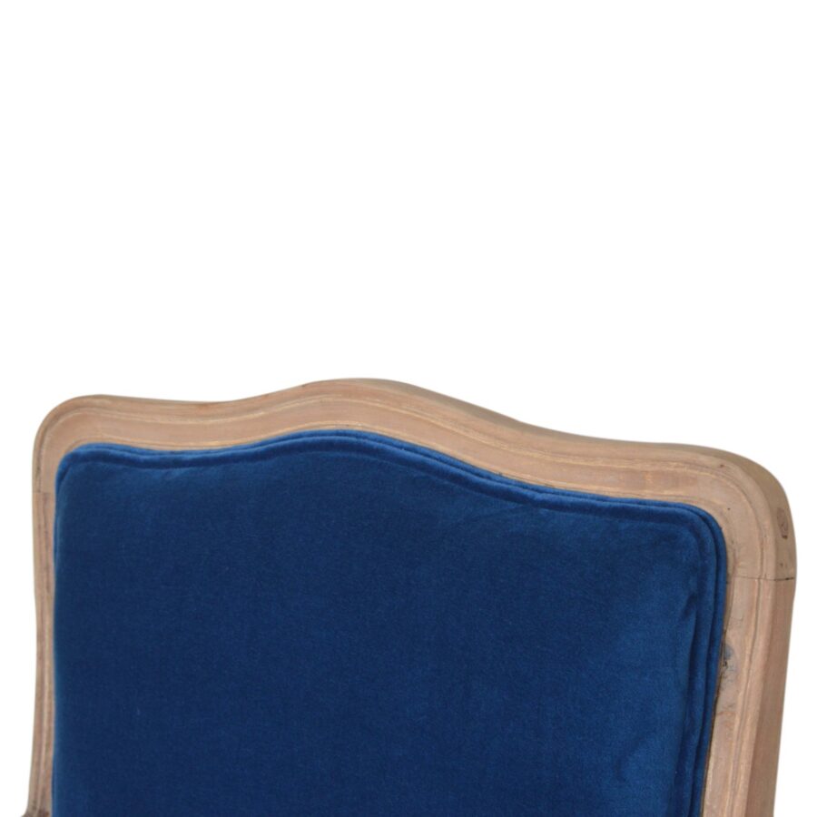 in1412 royal blue velvet french style chair