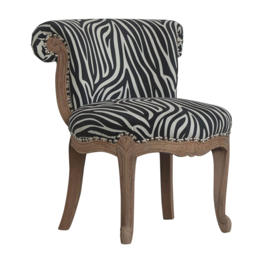 in1437 stoel met zebraprint