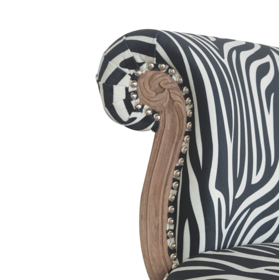 in1437 stoel met zebraprint