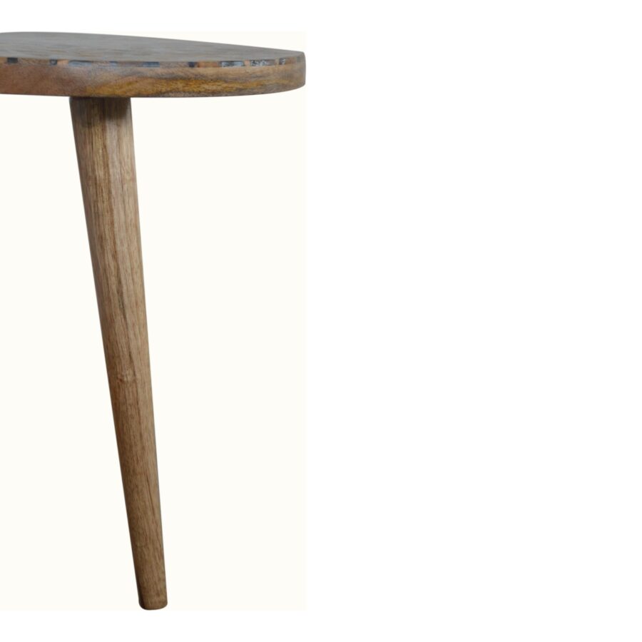 in1467 tree trunk style set of 2 footstools