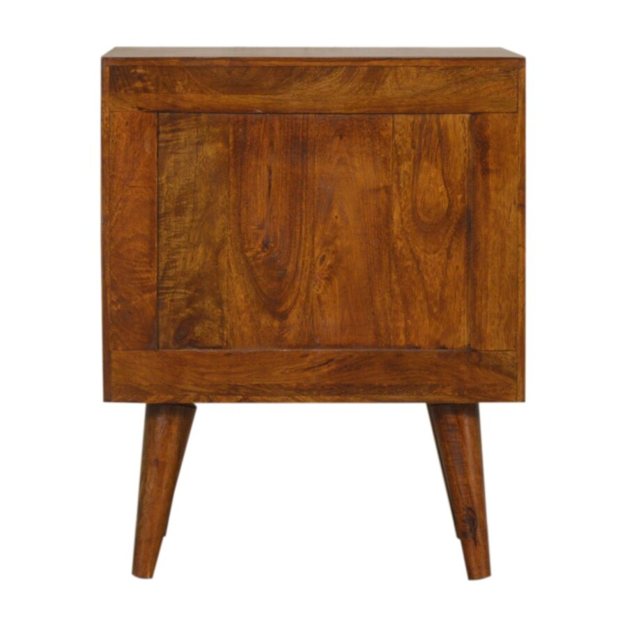 in1486 multi chestnut bedside with removeable drawers