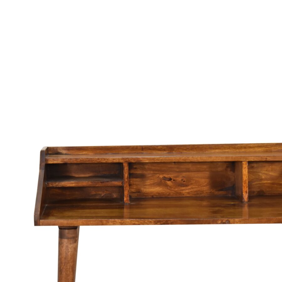 in1517 chestnut multi drawer writing desk