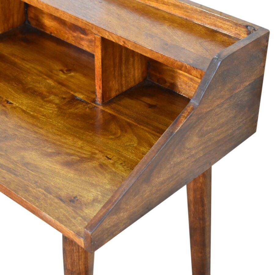 in1517 chestnut multi drawer writing desk