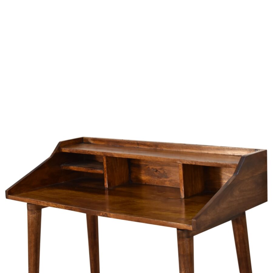 in1517 chestnut multi drawer writing desk