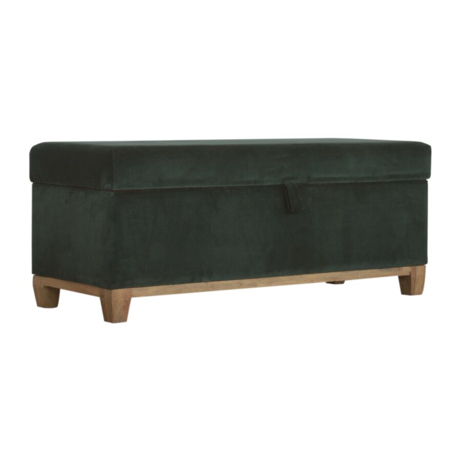 in1528 emerald cotton velvet storage box