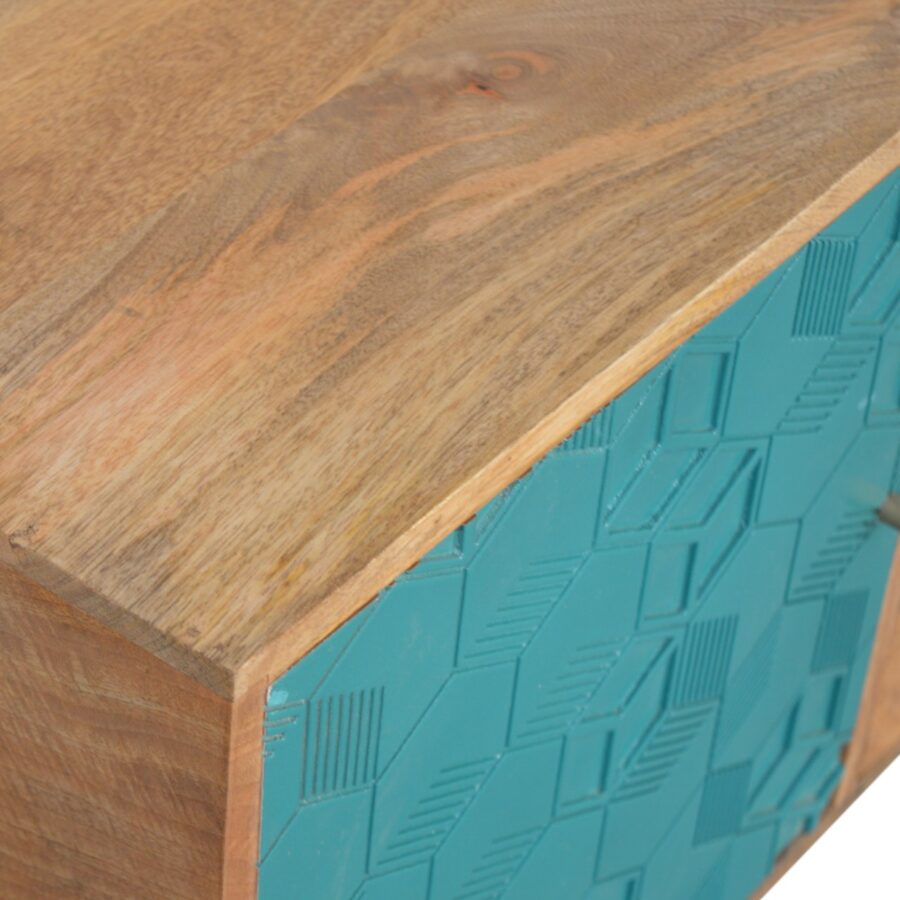 in1529 acadia teal cabinet with drawers