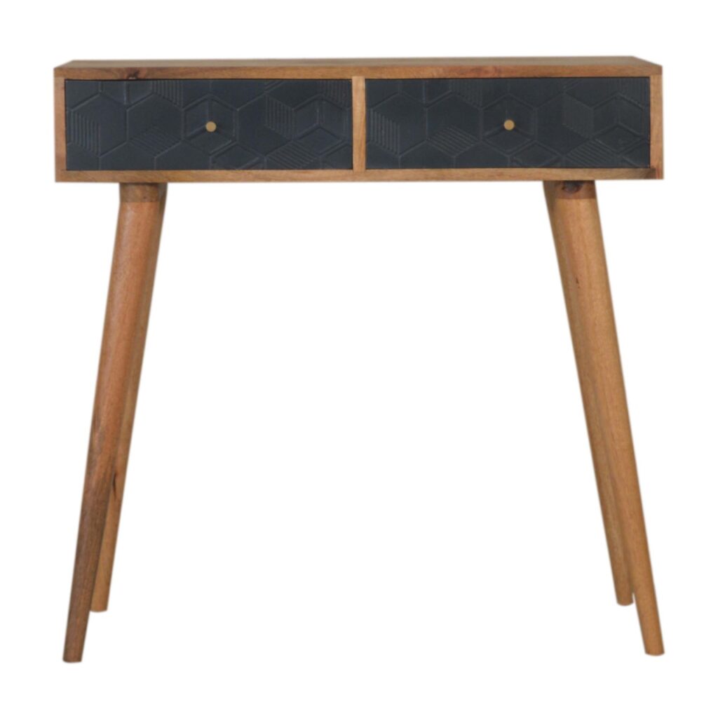 in1536 acadia black console table