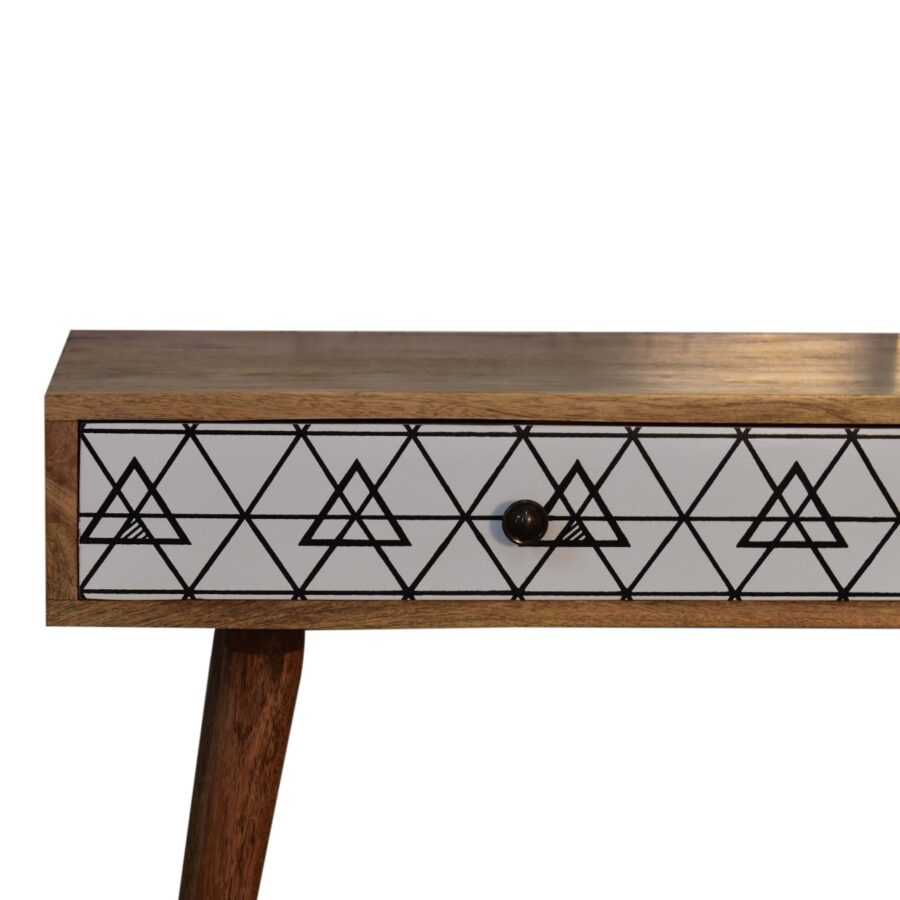 in1554 triangular long console table