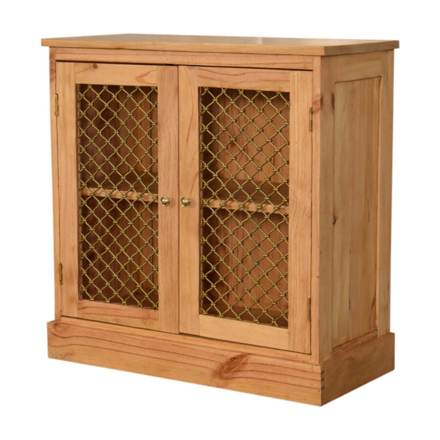 in1606 caged pine cabinet