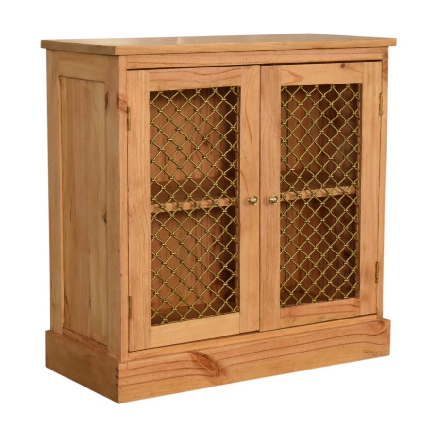 in1606 caged pine cabinet