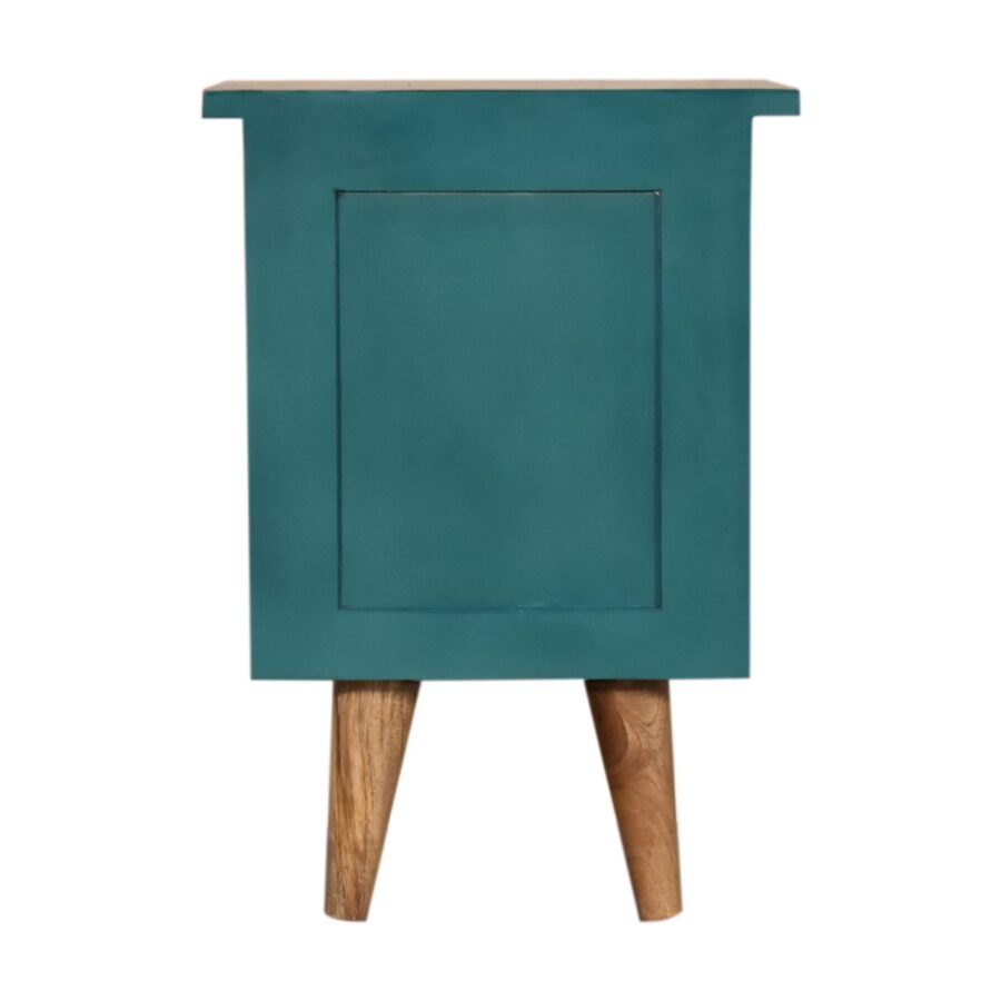 in1638 teal hand painted bedside