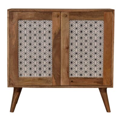 in1640 geometric screen printed cabinet