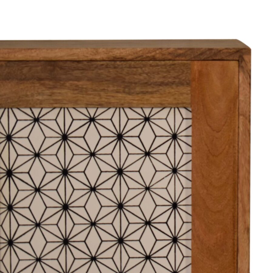 in1640 geometric screen printed cabinet