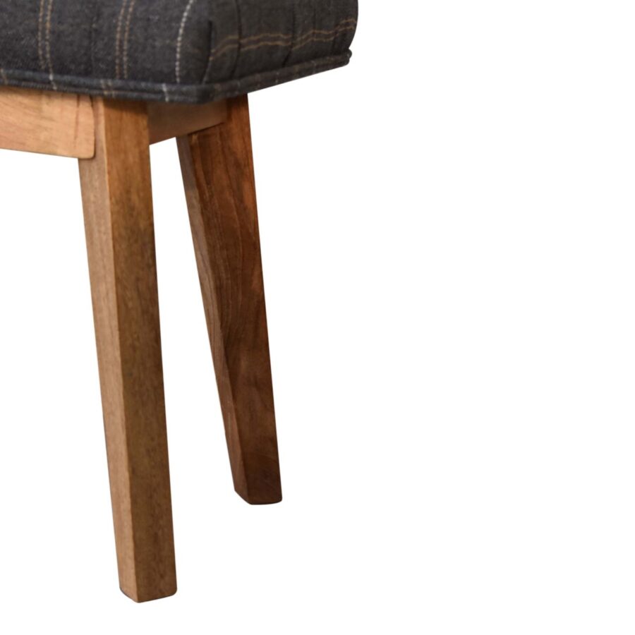 in1648 pewter tweed bench with 1 drawer