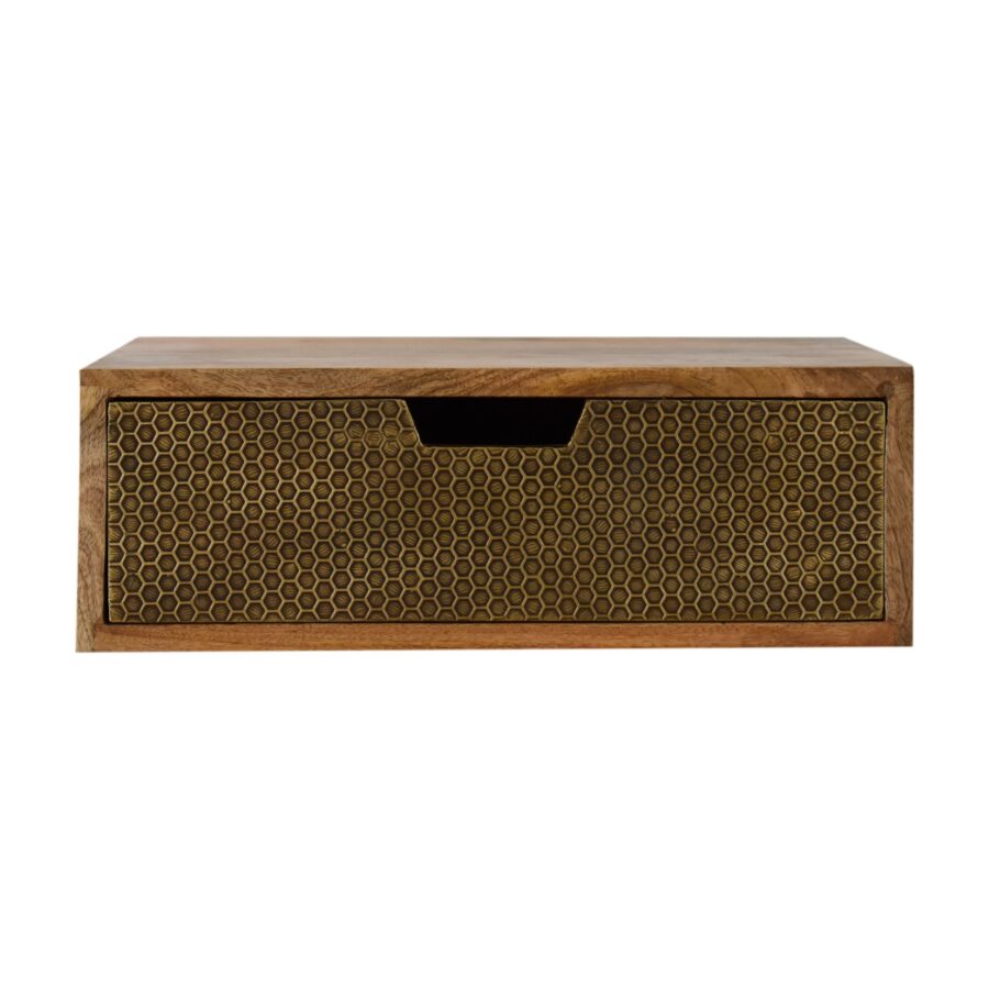 in1676 wall mounted honeycomb brass plated bedside