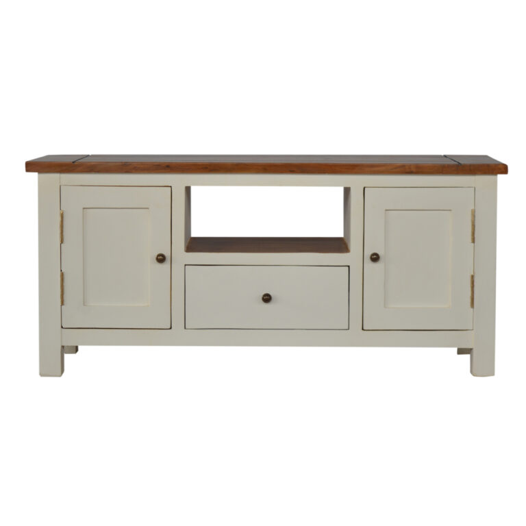 country 2 tone hallway bench