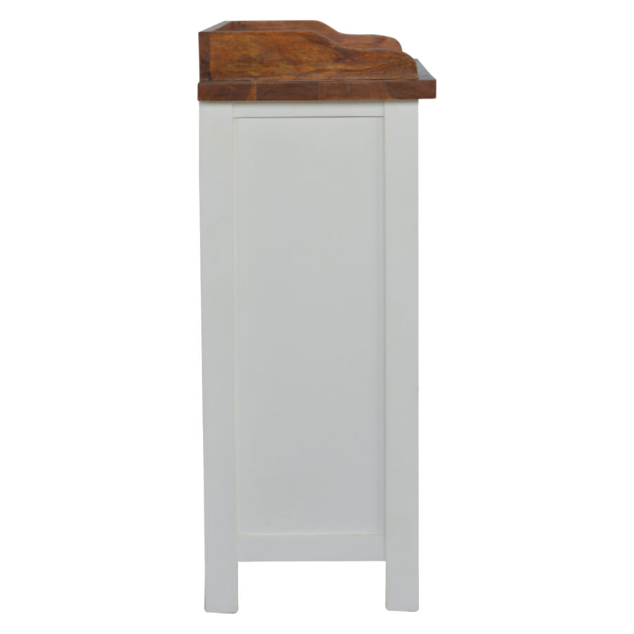 armoire de cuisine campagnarde bicolore