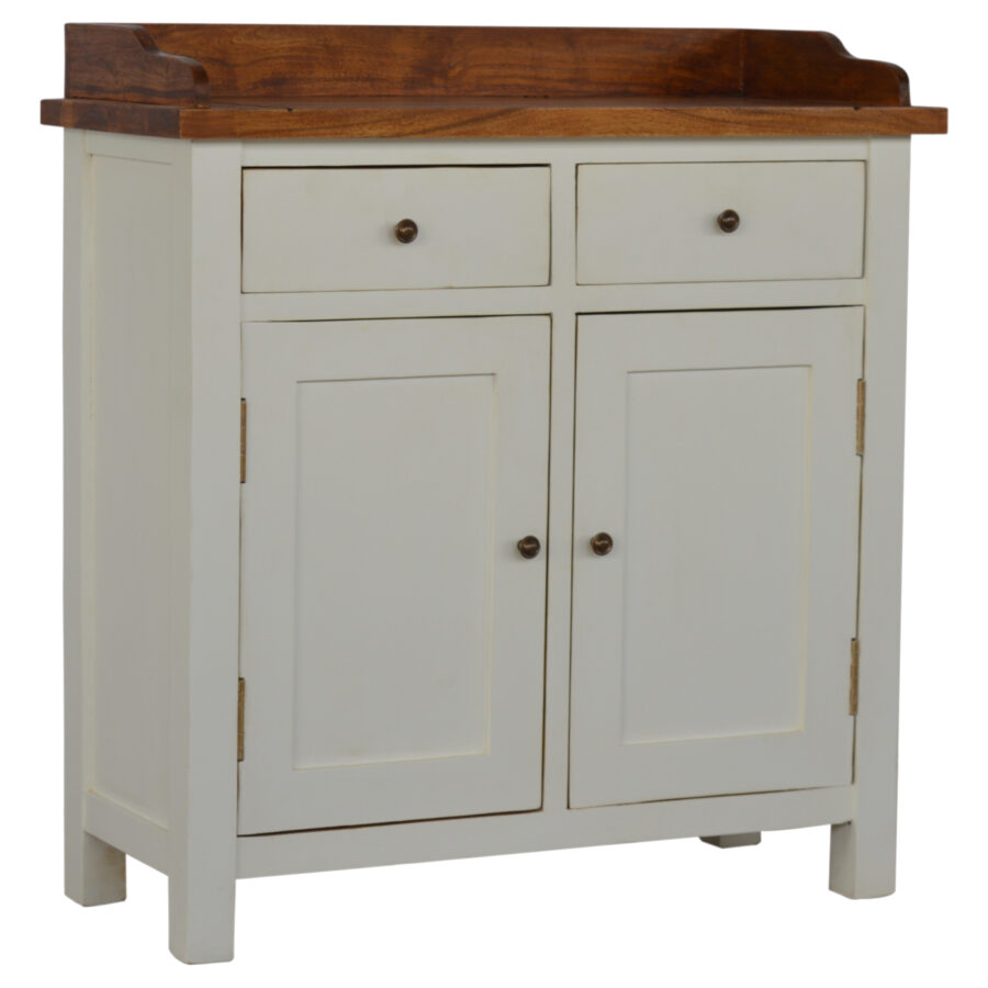 armoire de cuisine campagnarde bicolore