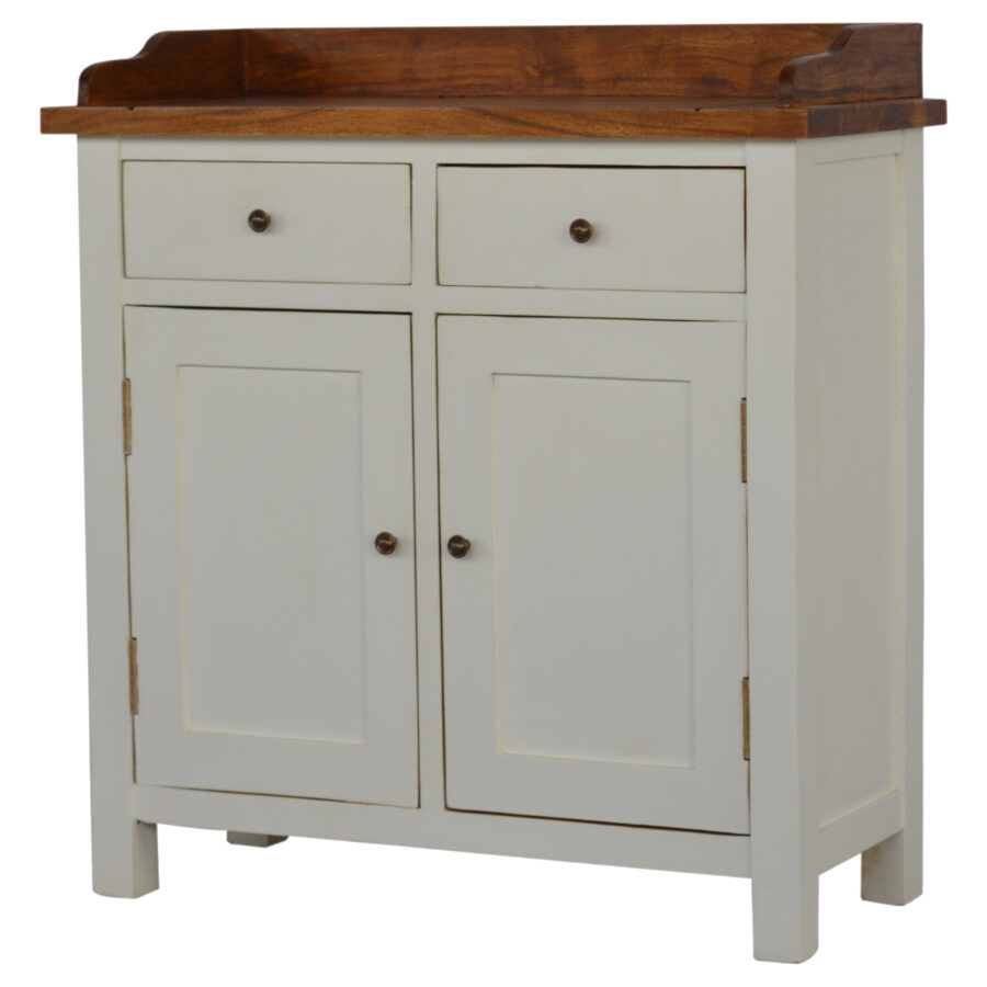 armoire de cuisine campagnarde bicolore