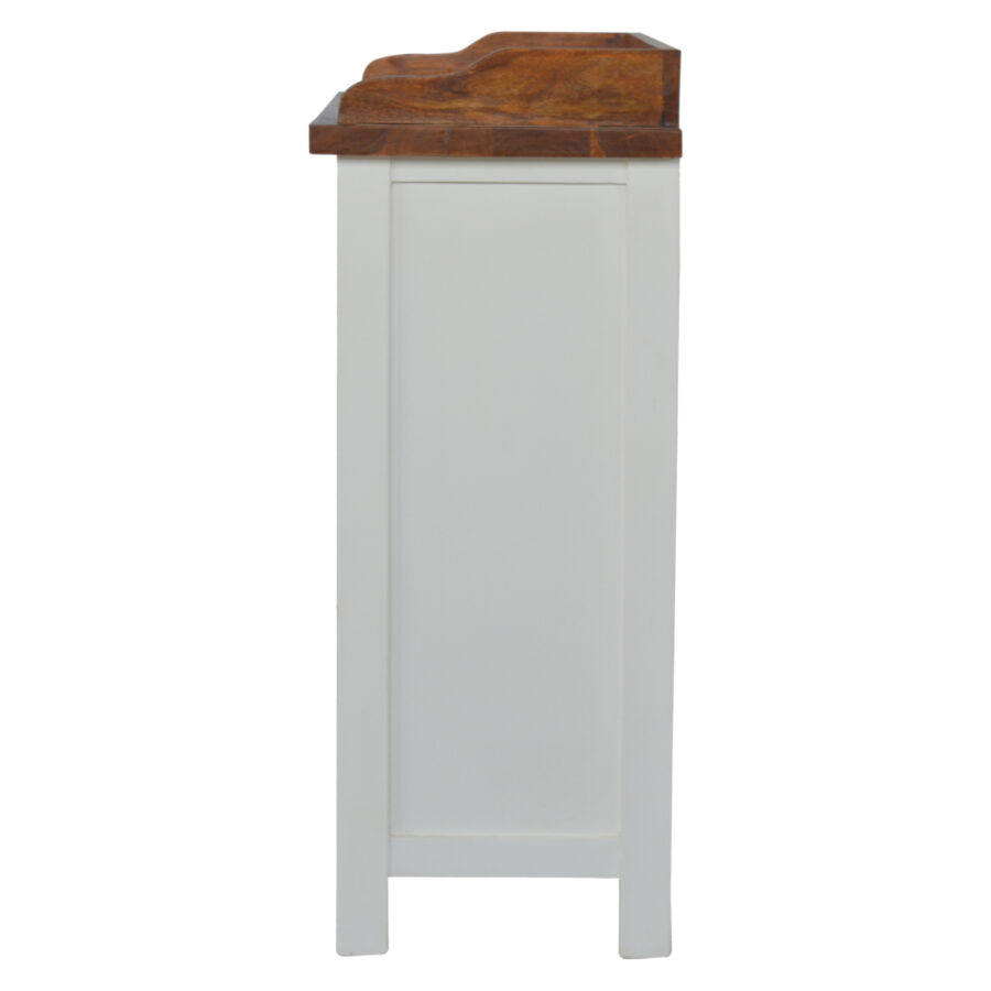 armoire de cuisine campagnarde bicolore