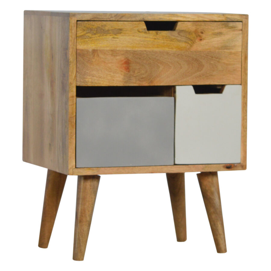grey and white painted cabinet